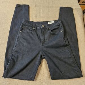 Aviator Womens Stretch Travel Skinny Fit Jeans Black Sz 26